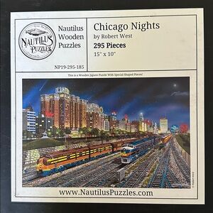 Nautilus Chicago Nights 295 Piece Wooden Puzzle